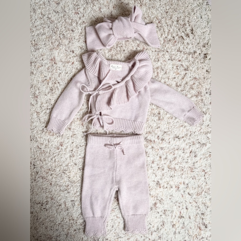 Luna + Luca newborn going home knit outfit